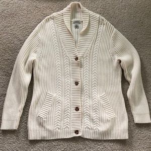 Size XL CREAM CARDIGAN SWEATER